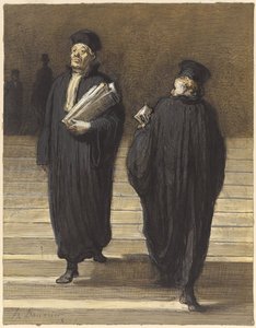 Los dos colegas (abogados) de Honoré Daumier